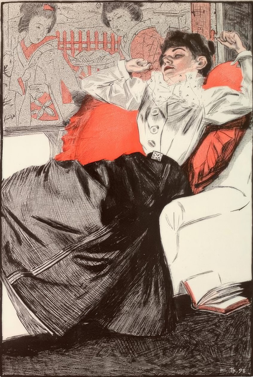 Elmélkedés alkotó: Eduard Thöny