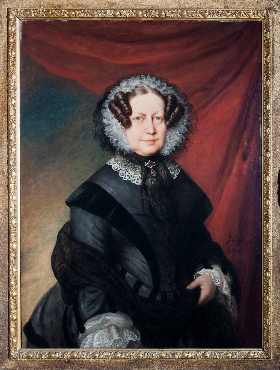 Artemisia Negrone Brignole-Sale (Brignole Sale), Galliera Maria Brignole hercegnő anyja portréja Sale de Ferrari Eduard von Heuss festménye (1808-1880) Gének, új utcai múzeumok alkotó: Eduard von Heuss