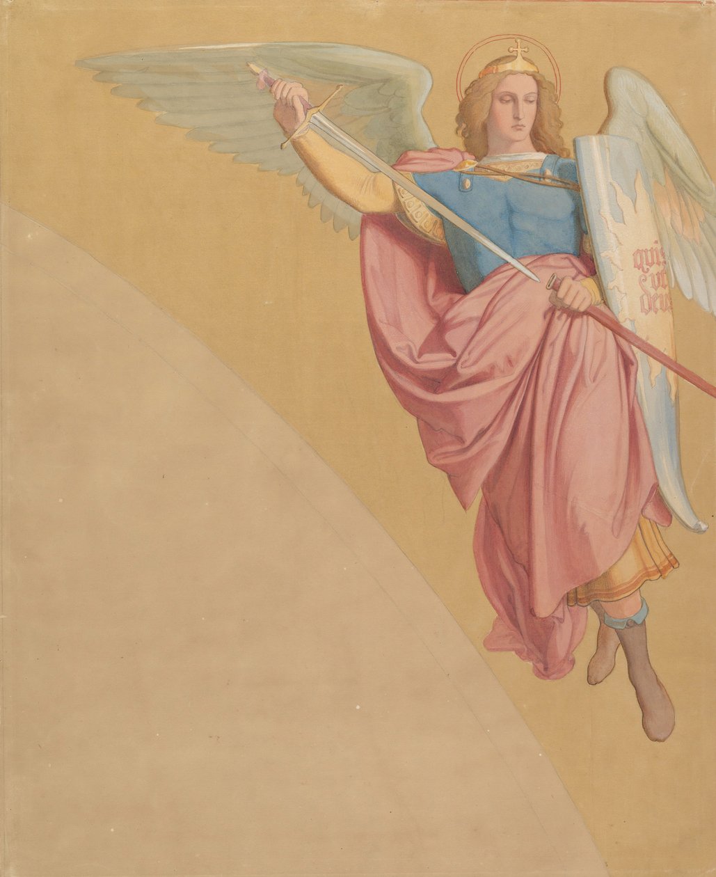 Kardot húzó arkangyal, 1825-86. alkotó: Eduard von Steinle