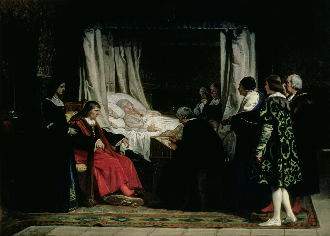 Katolikus Izabella királynő testamentuma (1451-1504) 1864 alkotó: Eduardo Rosales