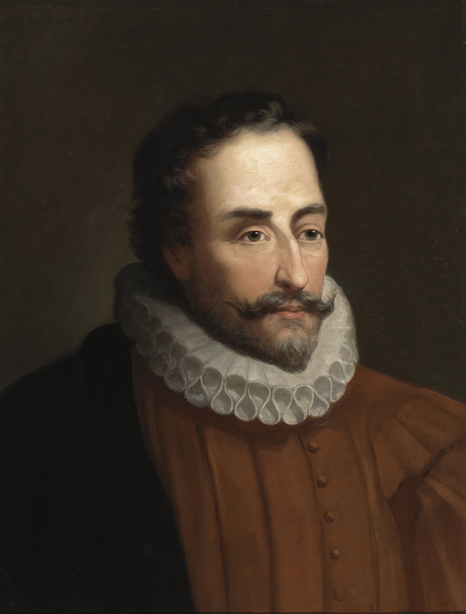 Miguel de Cervantes (1547-1616), poete et dramaturge espagnol portréja - Akadémiai művészet: Miguel de Cervantes Saavedra (1547-1615) portréja, Balaca y Orejas-Canseco, Eduardo (1840-1914), Oil kb. 1877-ben. , 58x46. Királyi Történeti Akadémia, M alkotó: Eduardo Balaca y Canseco