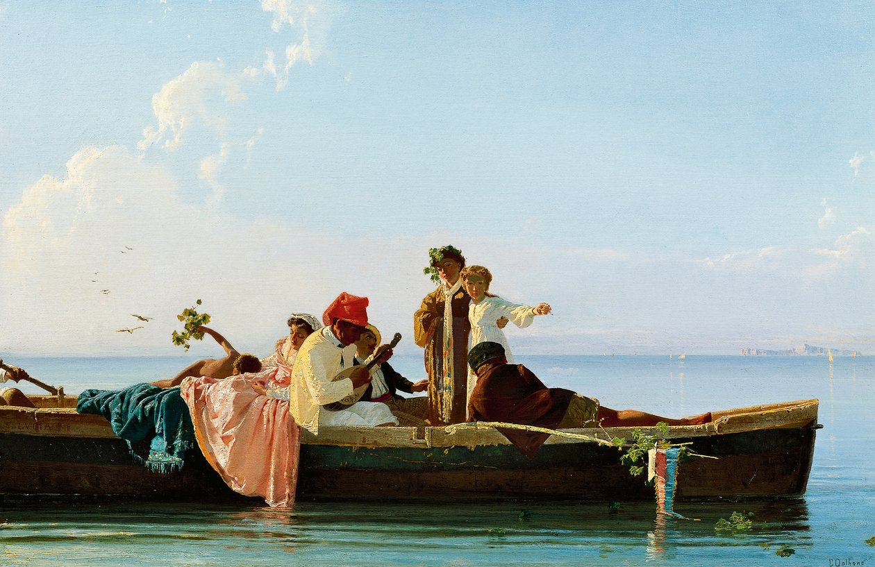 Frisiótól Saint Luciáig, Edoardo Dalbono, 1866 körül, olaj, vászon alkotó: Eduardo Dalbono