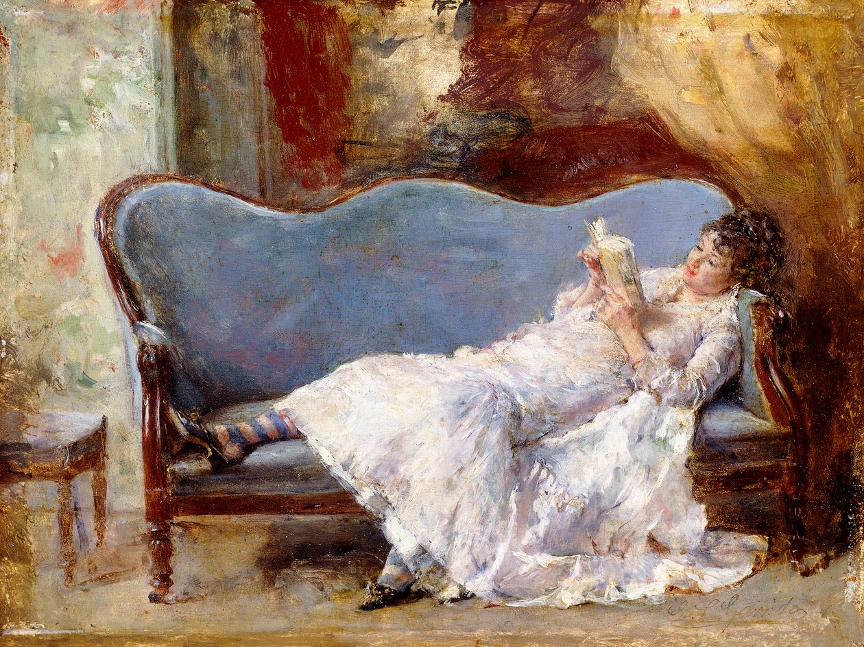 Olvasó hölgy, alkotó: Eduardo Leon Garrido
