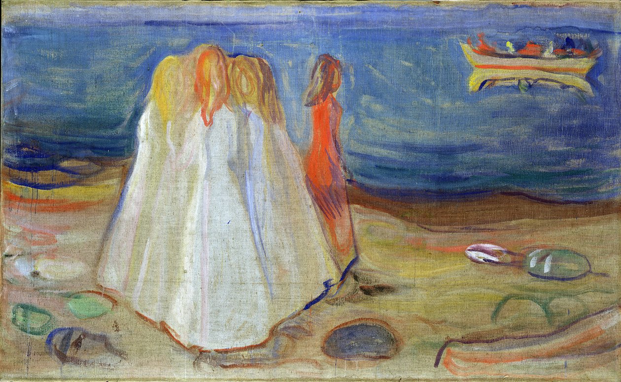 Lányok a tengerparton, 1906 (tempera, vászon) alkotó: Edvard Munch