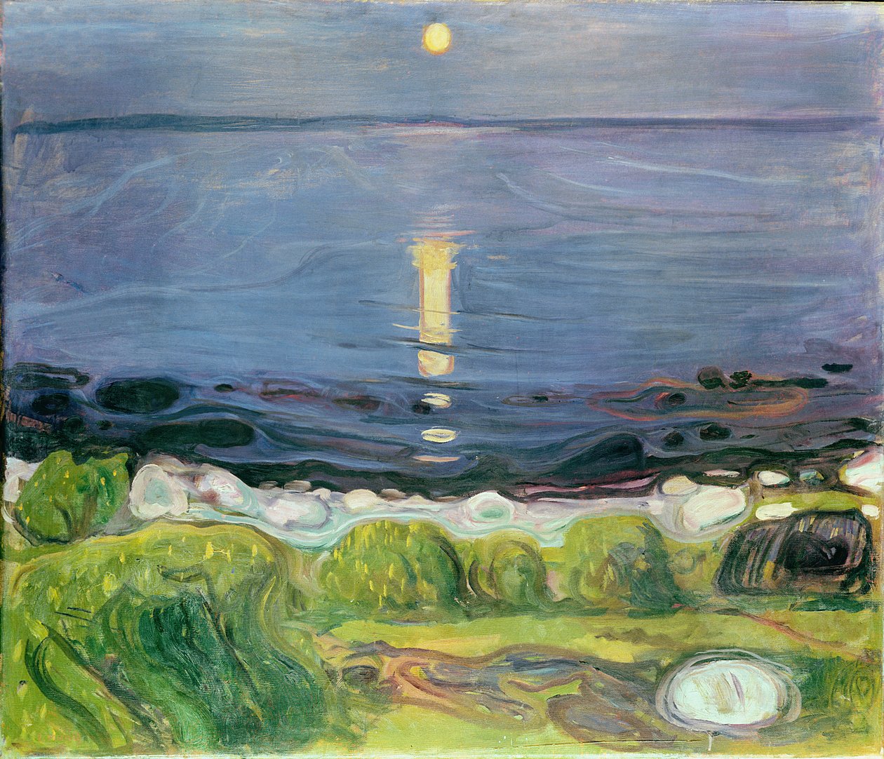 Nyári éjszaka a parton alkotó: Edvard Munch