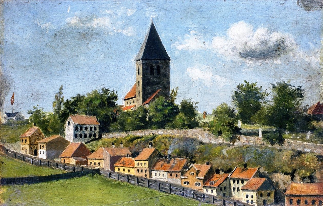 Telthusbakken a Gamle Aker templommal alkotó: Edvard Munch