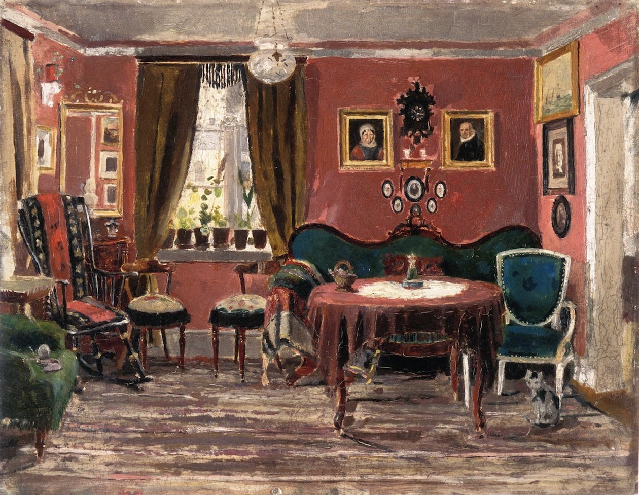 A Miss Munch nappali a Pilestredet 61-ben (1881) alkotó: Edvard Munch