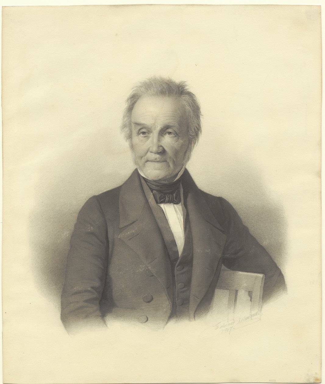 Adam Oehlenschlager portréja alkotó: Edvard Lehmann