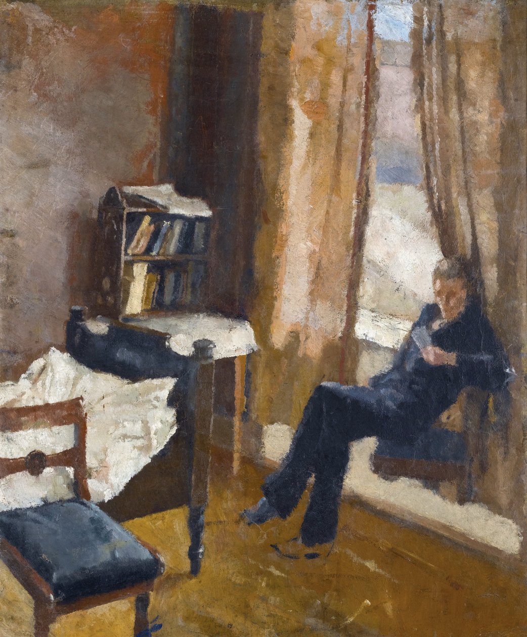 Andreas Reading par Munch, Edvard (1863-1944). Olaj, karton, méret: 57x48, c. 1882, Magángyűjtemény alkotó: Edvard Munch