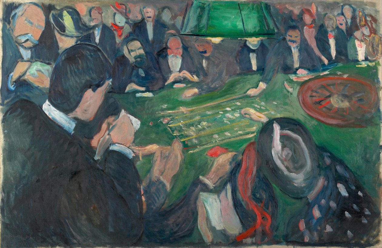 A rulettasztalnál Monte Carlo-ban par Munch, Edvard (1863-1944). Olaj, vászon, mérete: 74x116 alkotó: Edvard Munch