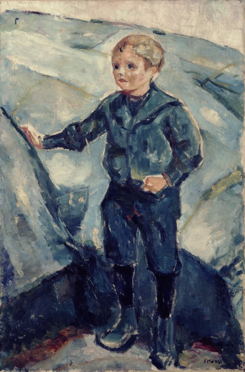 Fiú kékben, 1900 körül alkotó: Edvard Munch
