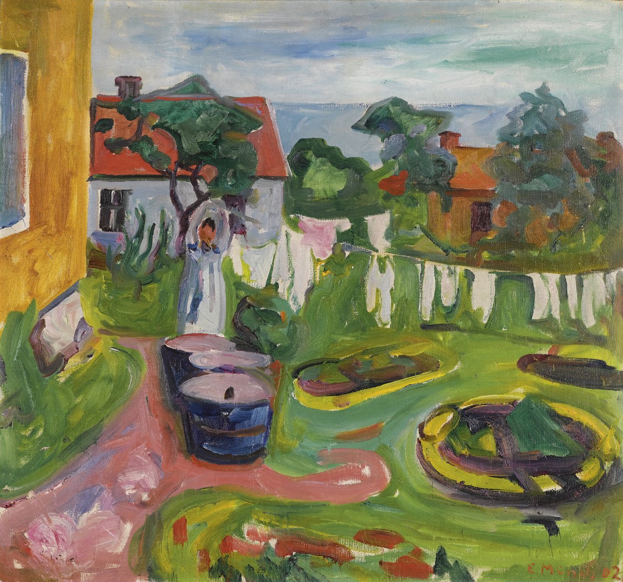Ruhák egy vonalon Asgardstrandban, 1902 alkotó: Edvard Munch