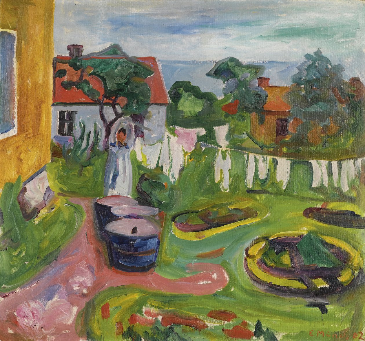 Ruhák a vonalon In Asgardstrand par Munch, Edvard (1863-1944) alkotó: Edvard Munch