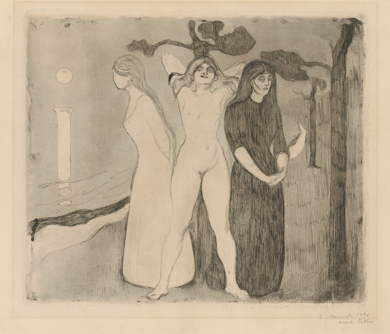 A Nő II (Szfinx; a nő három szakaszában) alkotó: Edvard Munch
