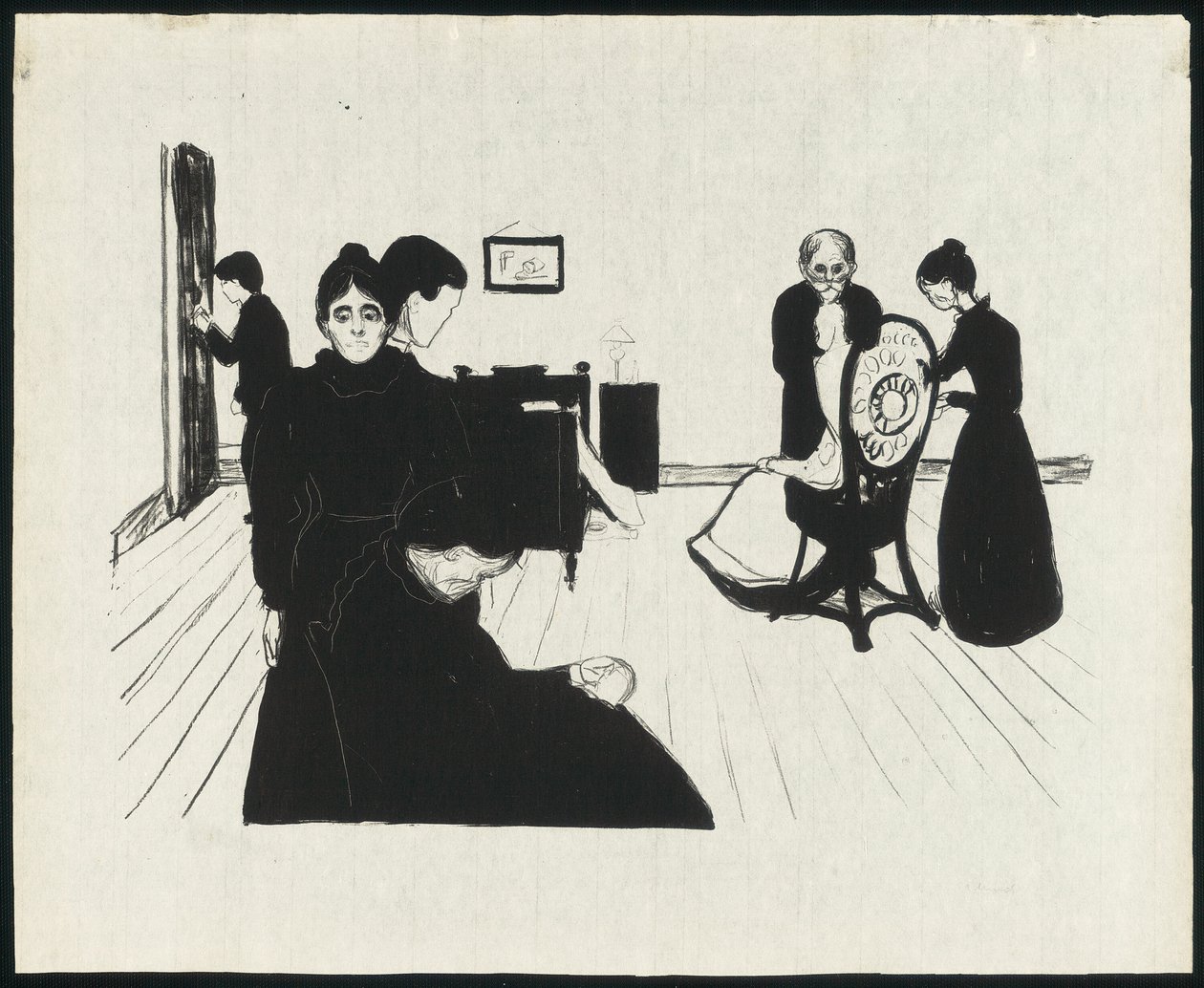 Halál a betegszobában alkotó: Edvard Munch