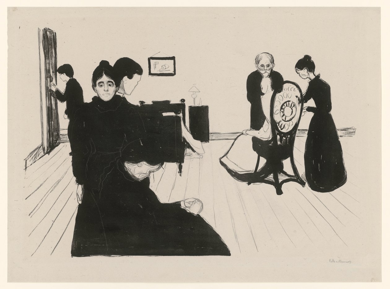 A halál a kórházi szobában alkotó: Edvard Munch