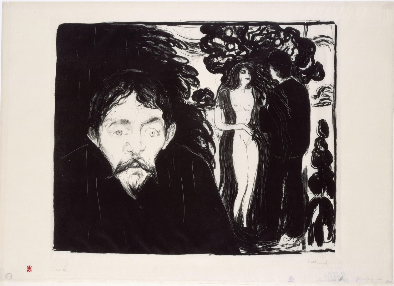 Féltékenység II (nagy) alkotó: Edvard Munch