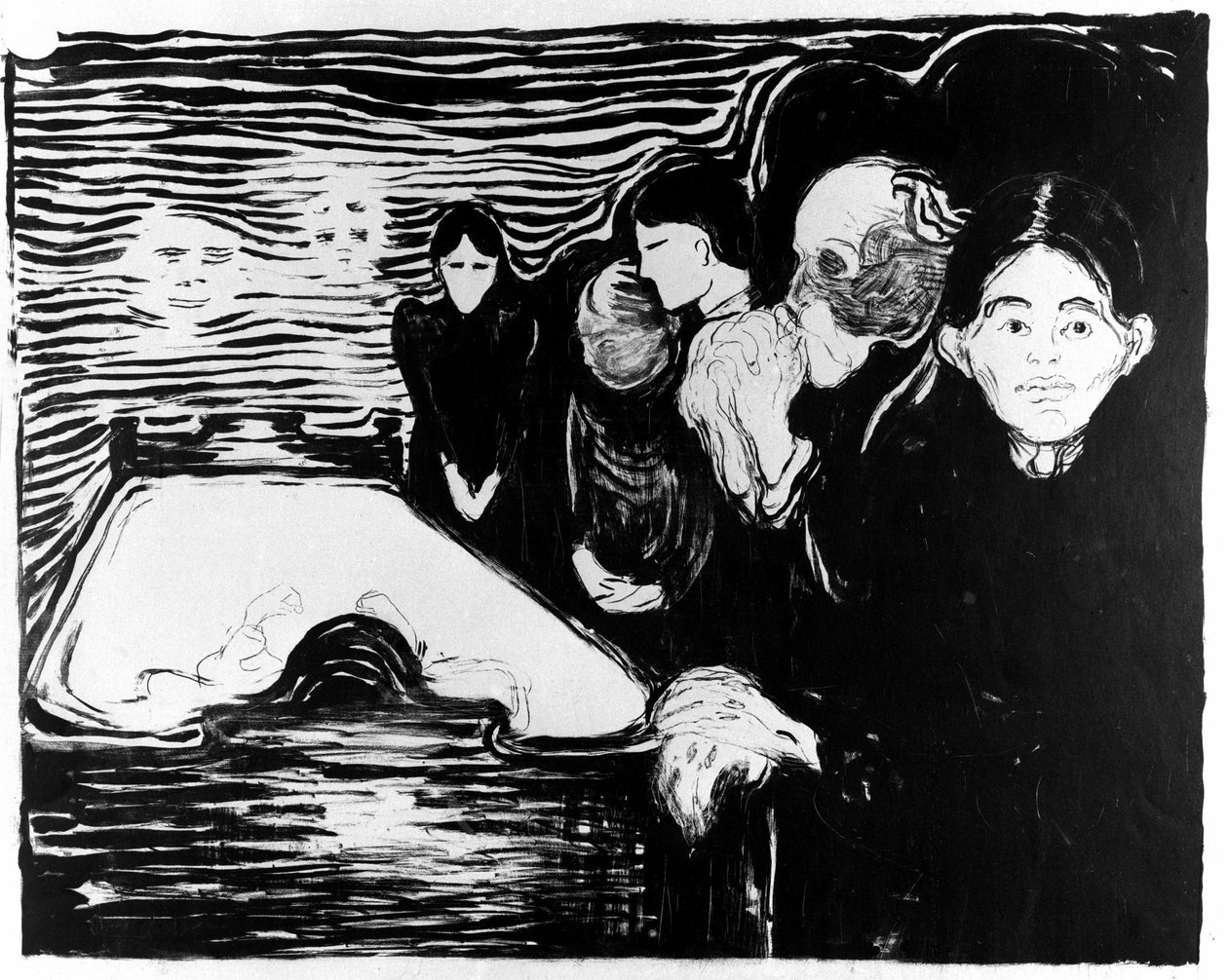 Harc a halál ellen (litográfia) alkotó: Edvard Munch
