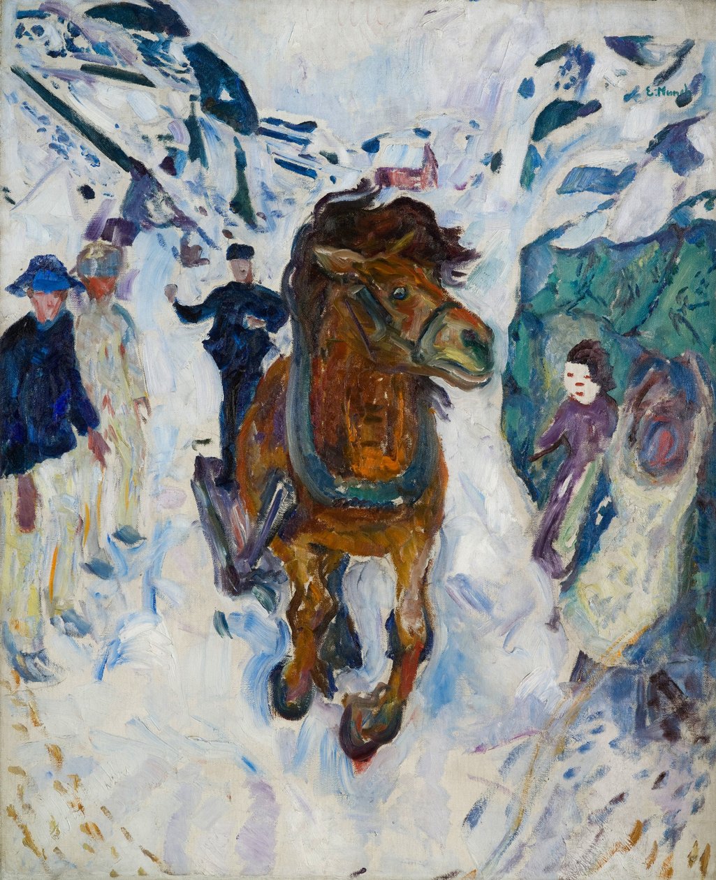 Vágtázó ló alkotó: Edvard Munch