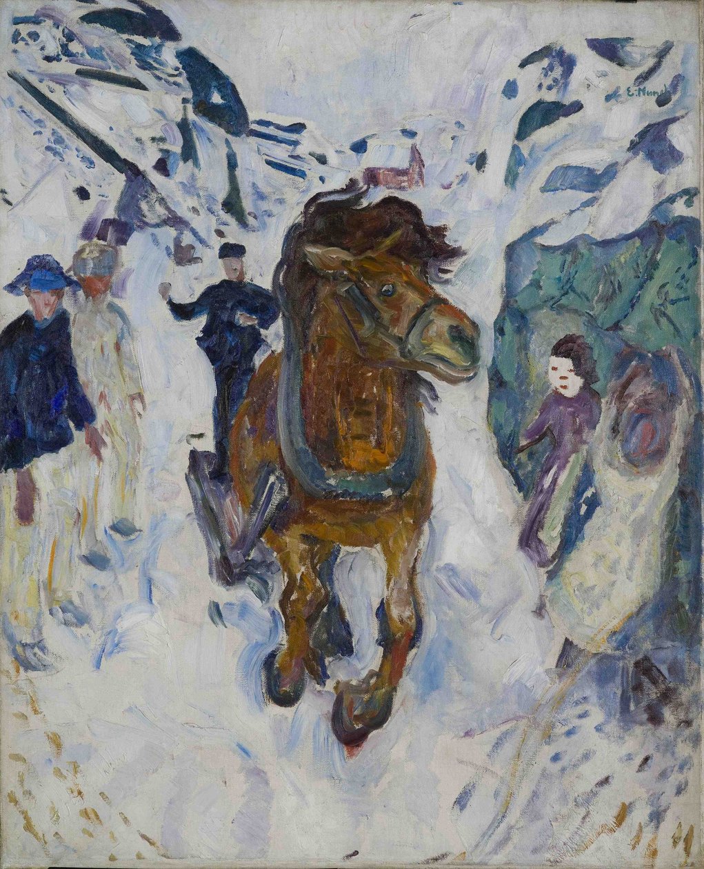 Vágtázó ló alkotó: Edvard Munch