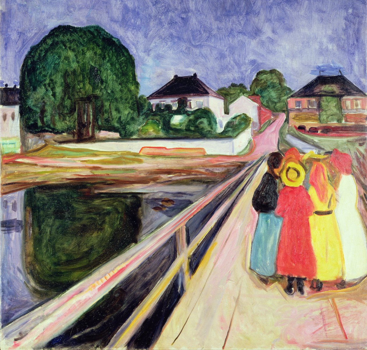 Lányok a hídon (olaj, vászon) alkotó: Edvard Munch