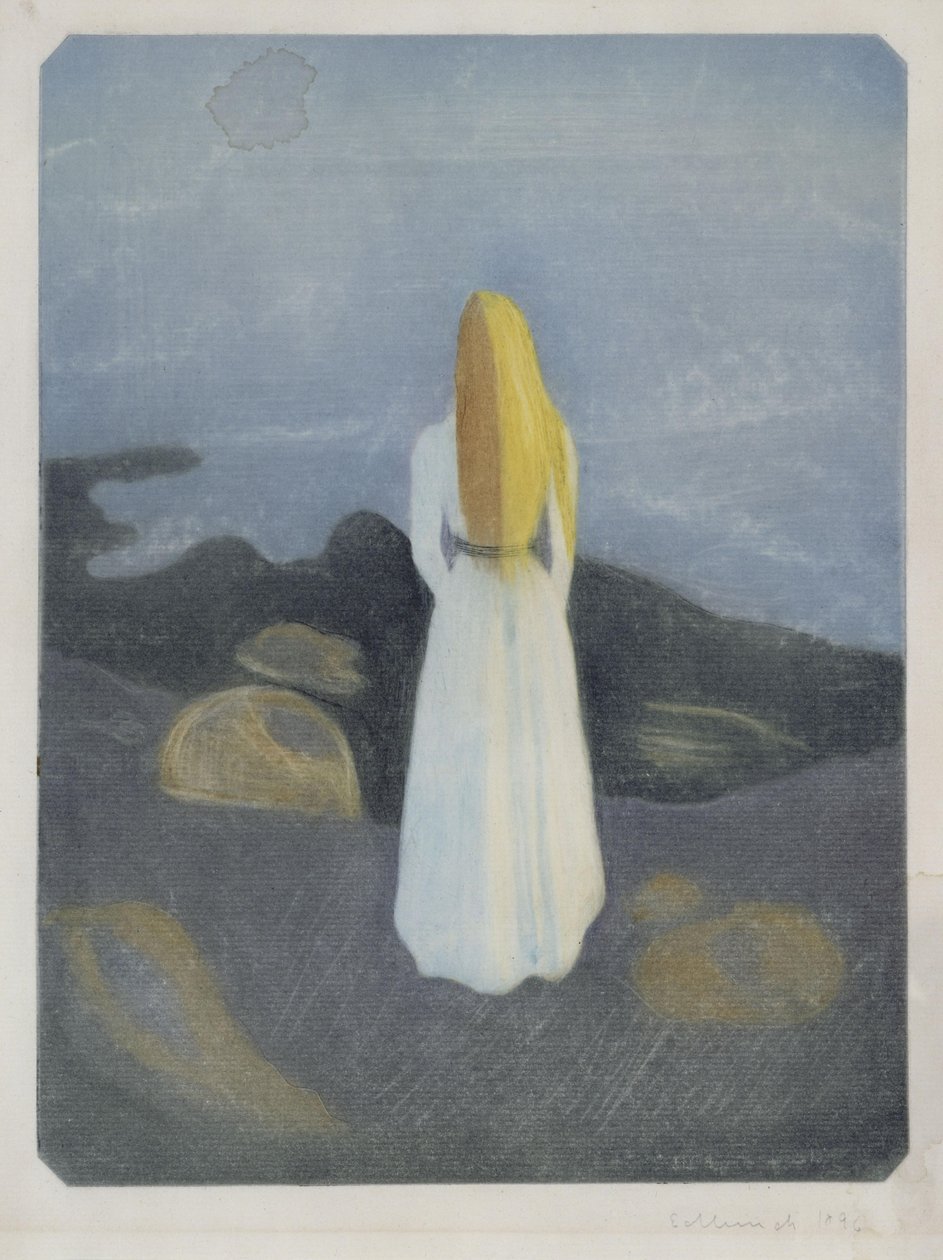 Fiatal nő a tengerparton (A magányos nő) alkotó: Edvard Munch