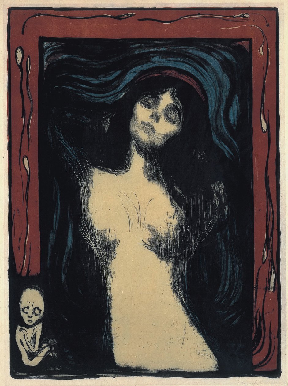 Madonna szerető nő, 1895-1900 alkotó: Edvard Munch