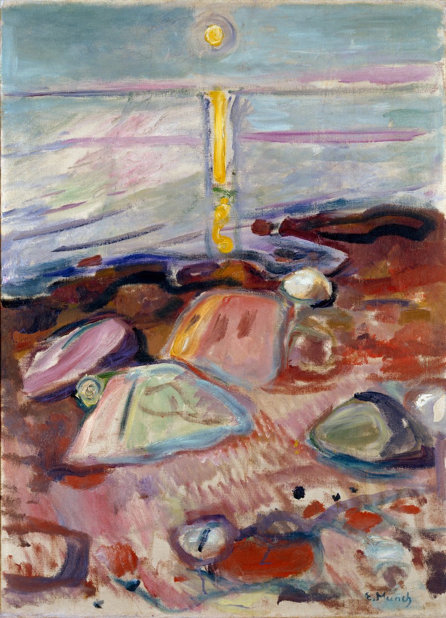 Holdfény a tengerparton Edvard Munch (1863-1944) festménye 1904-1905 Dim. 90x65 cm Oslo, Városi Művészeti Gyűjtemények alkotó: Edvard Munch