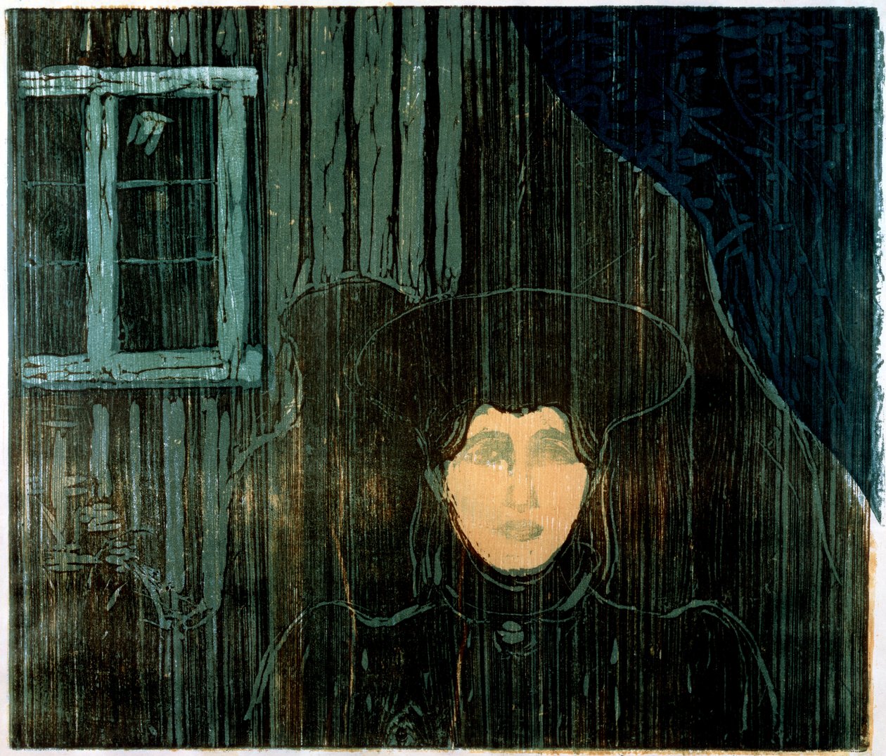 Moonshine (fametszet) alkotó: Edvard Munch