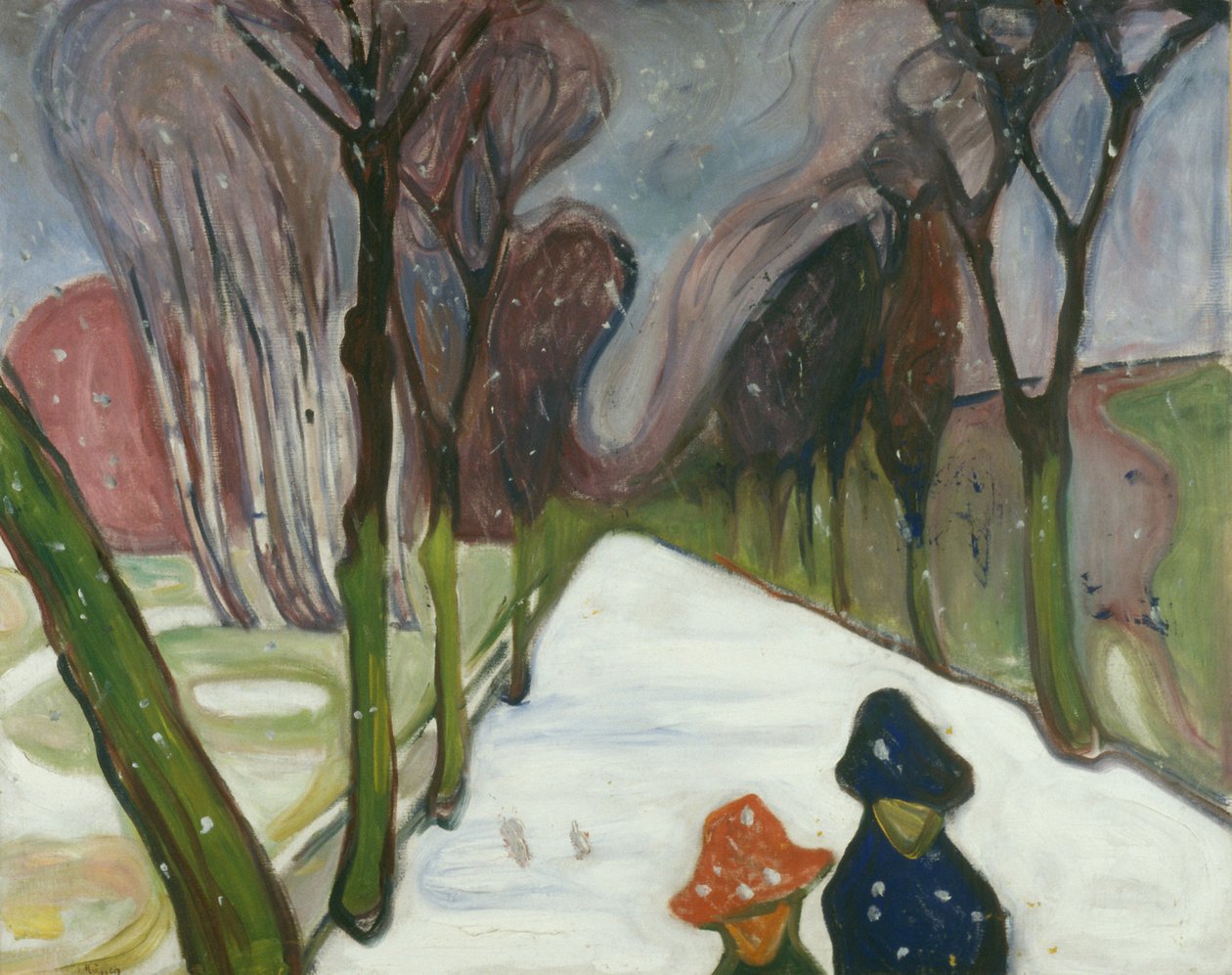 Új hó a sugárúton alkotó: Edvard Munch