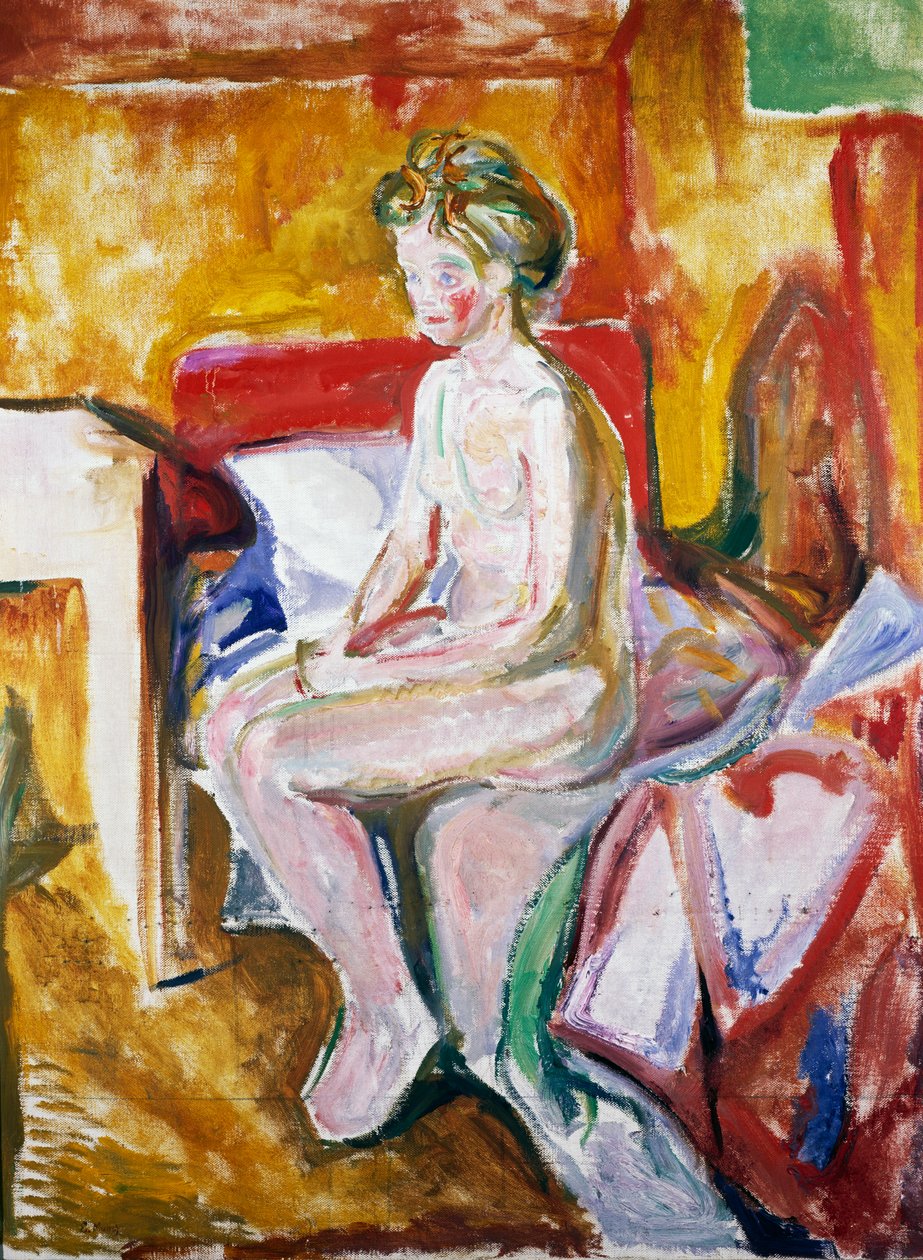 Akt az ágy szélén alkotó: Edvard Munch