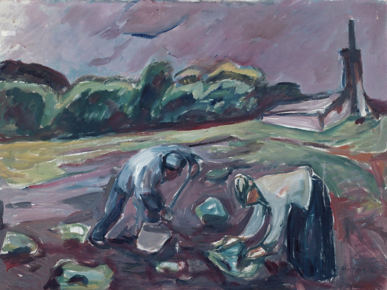 Burgonya szedése alkotó: Edvard Munch