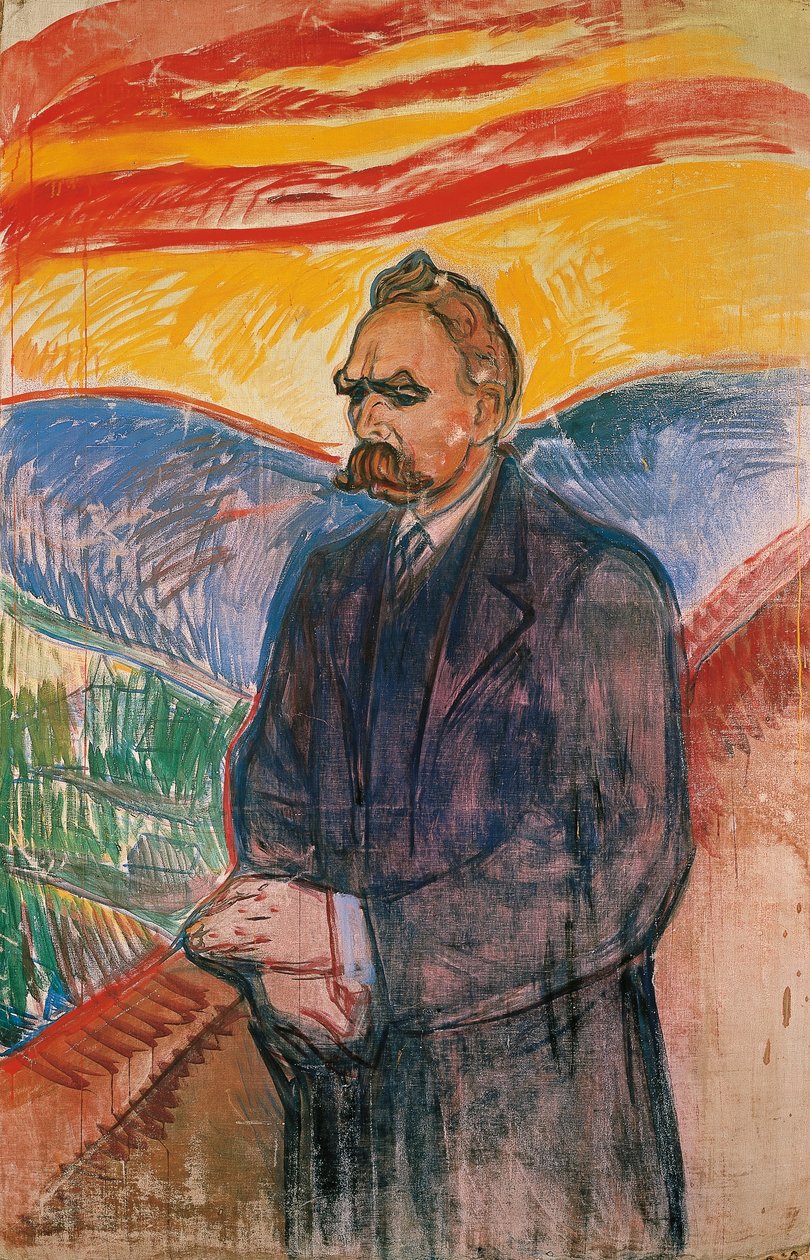 Friedrich Nietzsche portréja, 1906 körül (olaj, vászon) alkotó: Edvard Munch