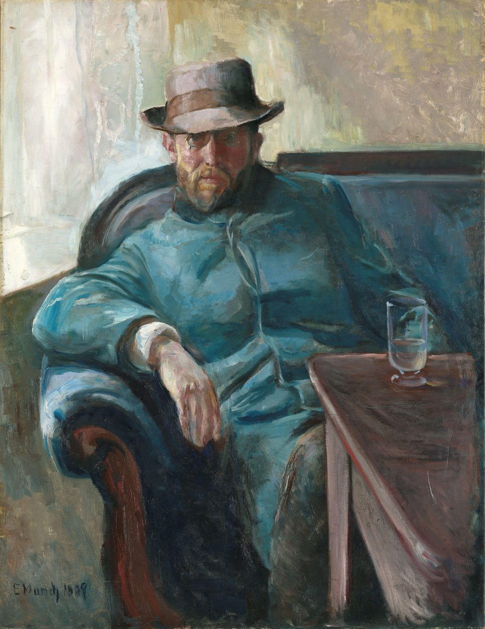 Hans Jaeger portréja, 1889 alkotó: Edvard Munch