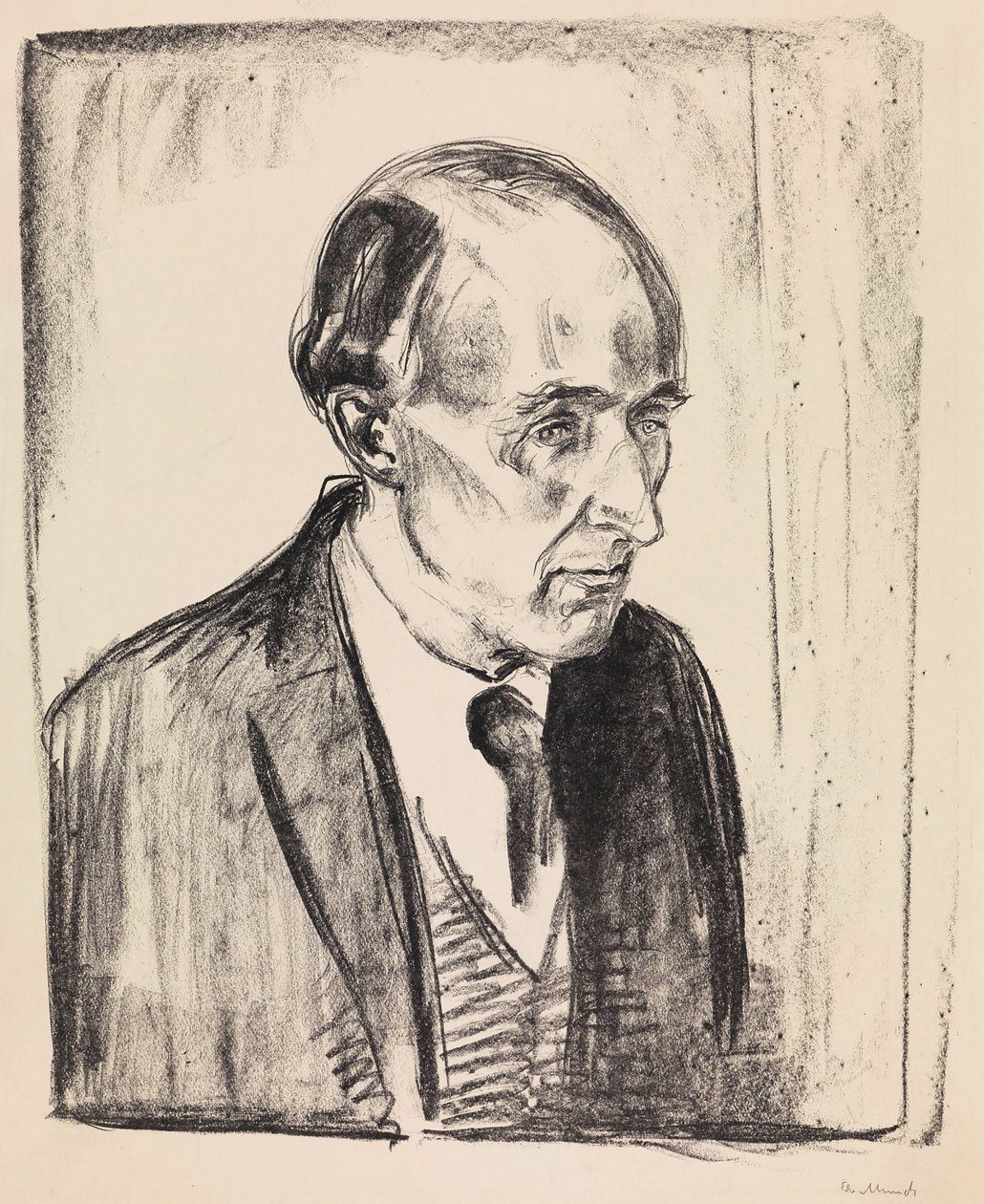 Frederick Delius zeneszerző portréja 1862-1934, 1920. alkotó: Edvard Munch