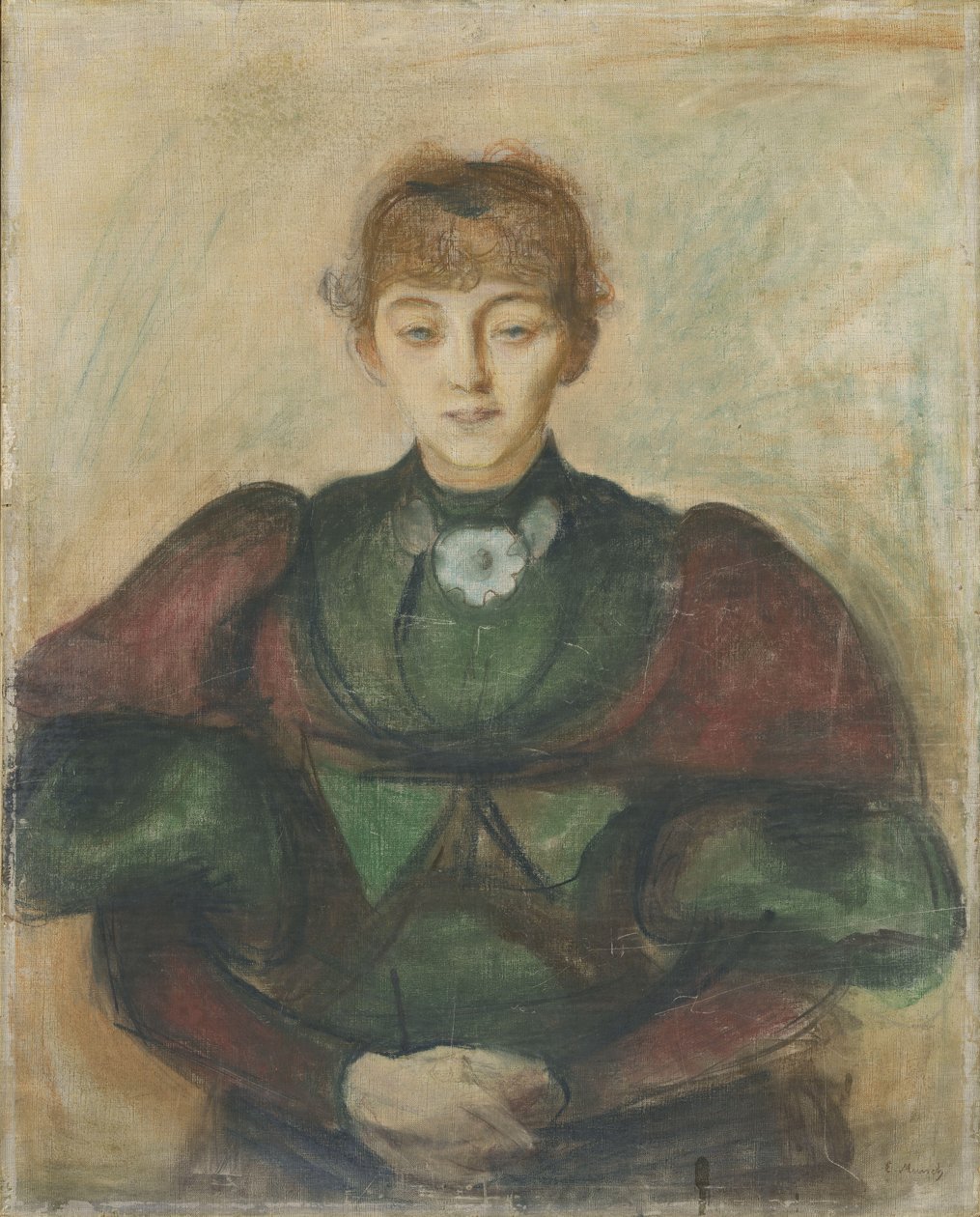 Ragnhild Backstrom, 1894 körül (pasztell, vászon) alkotó: Edvard Munch
