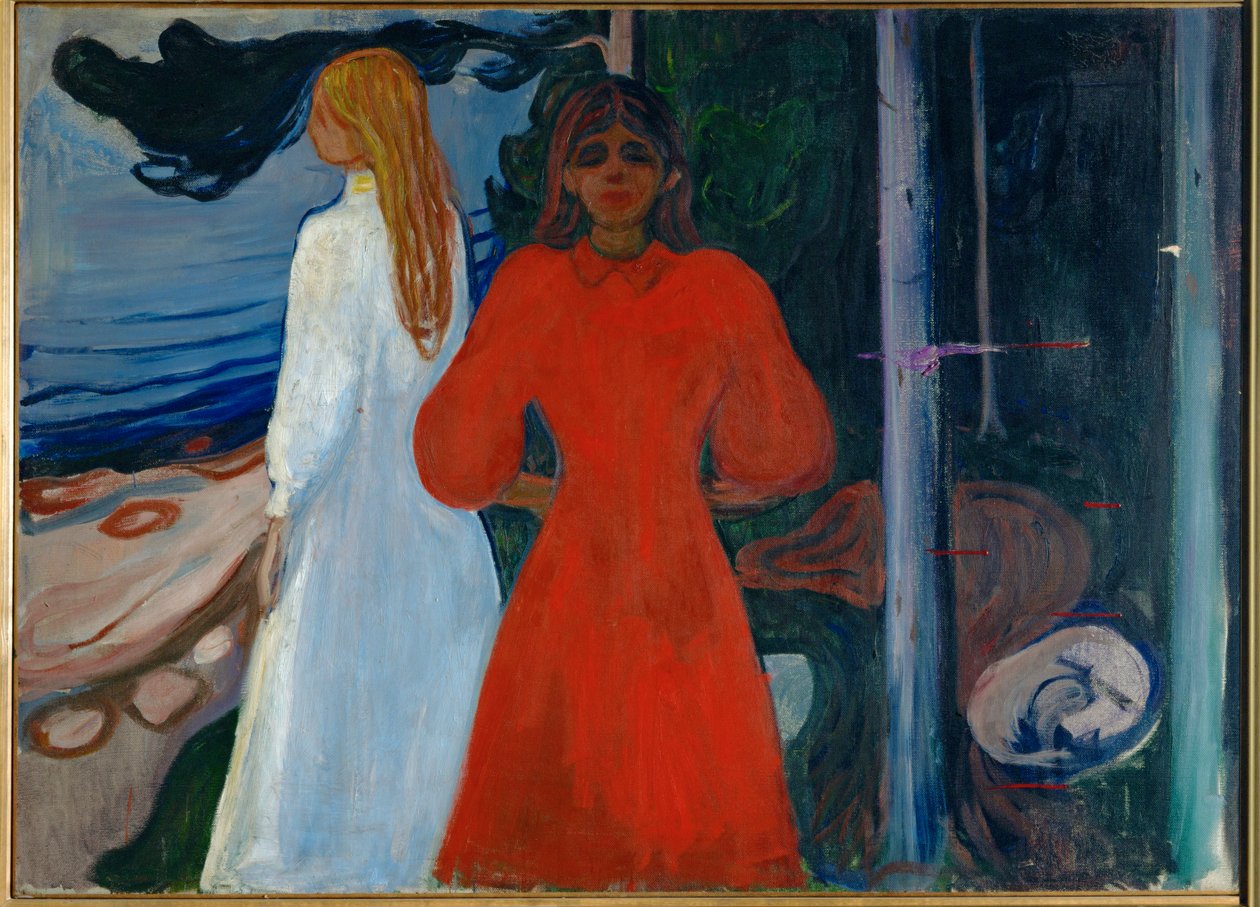 Vörös és fehér (olaj, vászon) alkotó: Edvard Munch