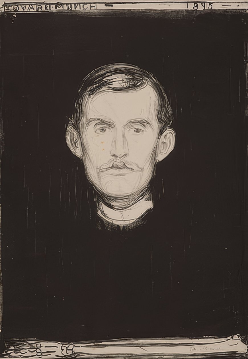 Önarckép. 1895 alkotó: Edvard Munch