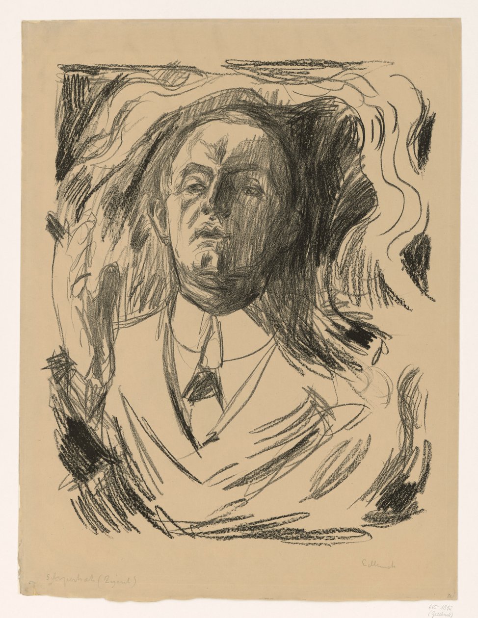 Önarckép cigarettával alkotó: Edvard Munch