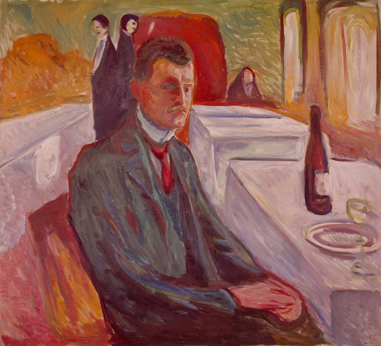 Önarckép borral (festmény) alkotó: Edvard Munch