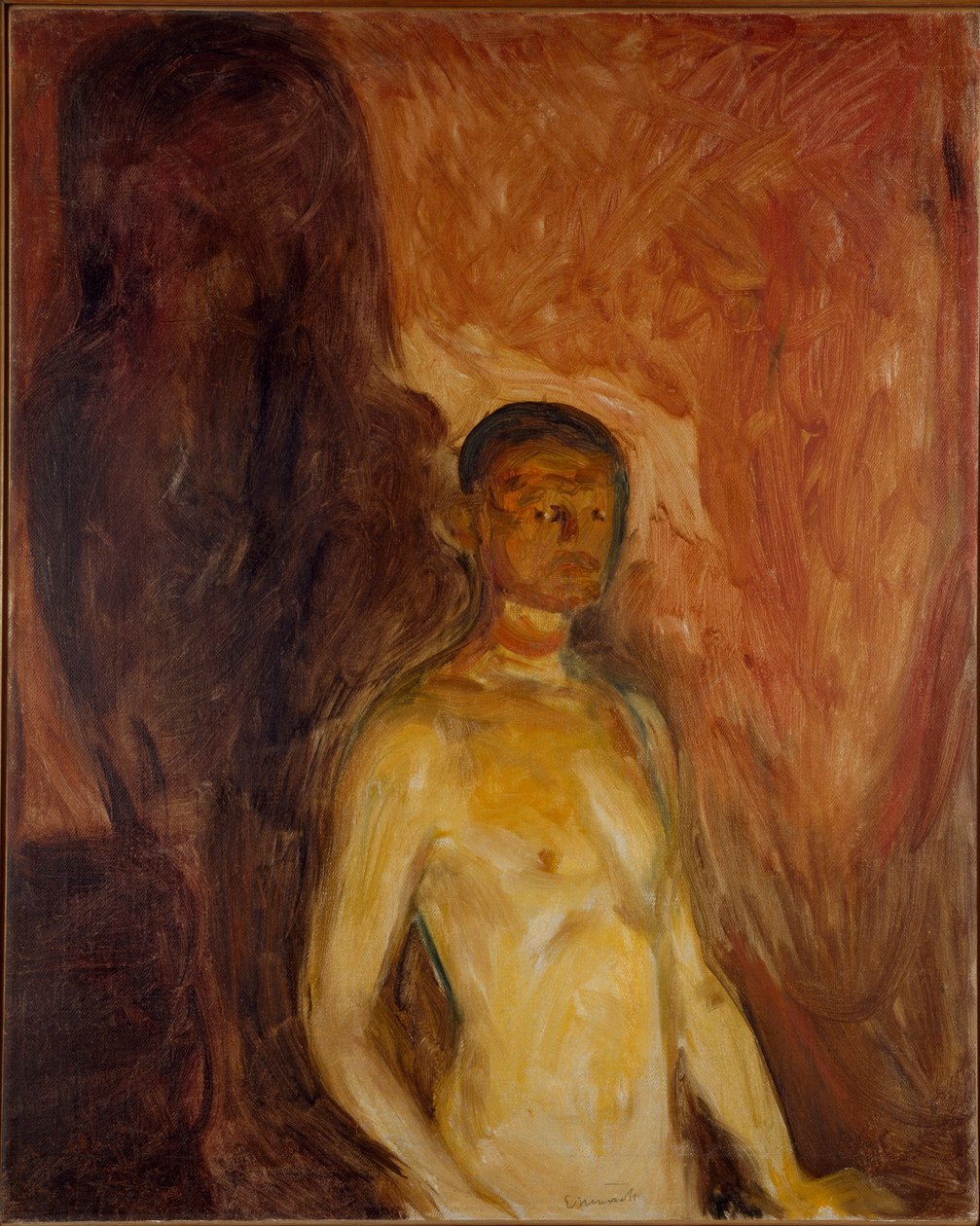 Önarckép a pokolban Edvard Munch (1863-1944) festménye 1895 kb. Nap. 81,5x65,5 cm Oslo, Munch Múzeum (Musee Munch) Városi Művészeti Gyűjtemények alkotó: Edvard Munch
