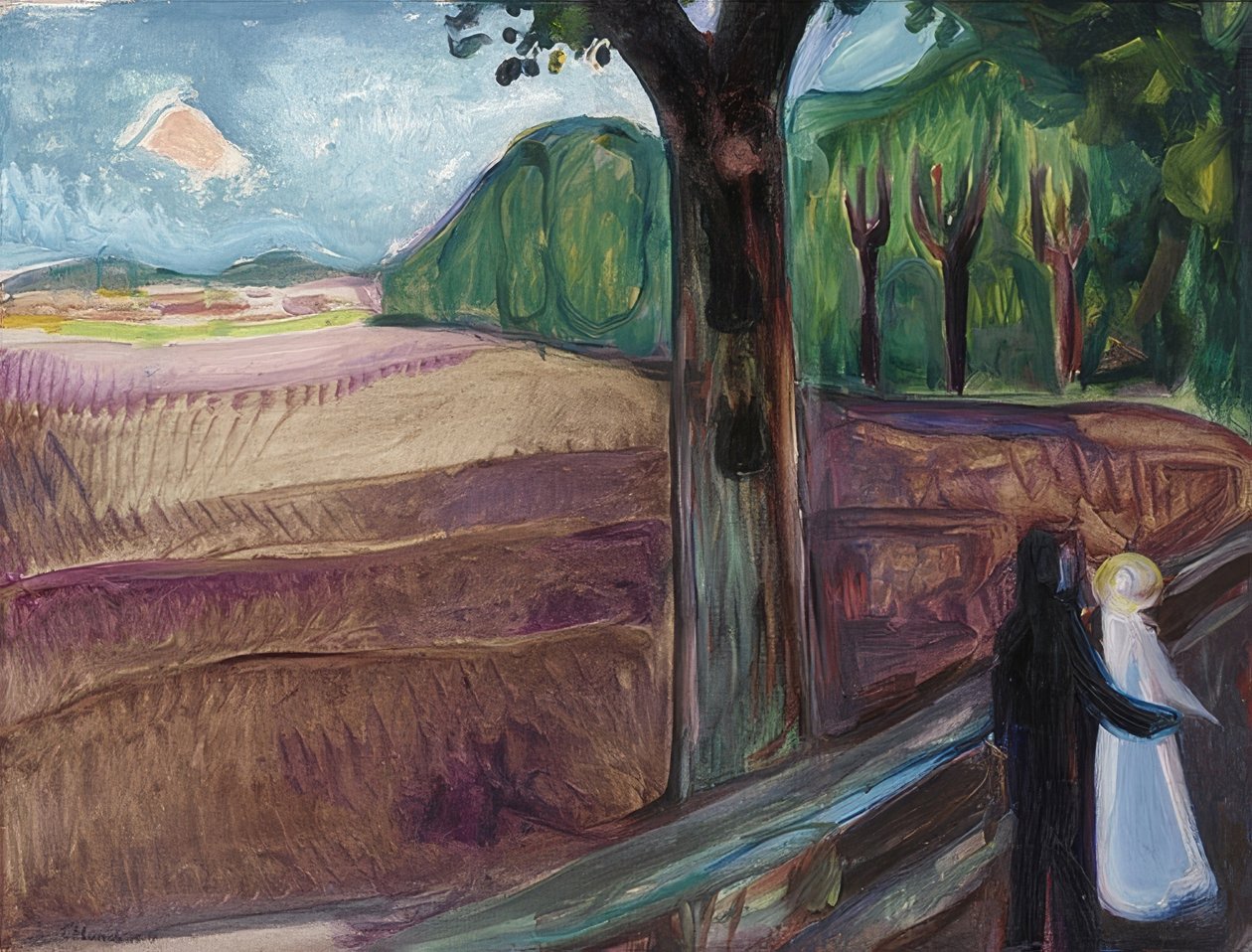 Nyári éjszaka (Sommernatt). 1917 alkotó: Edvard Munch