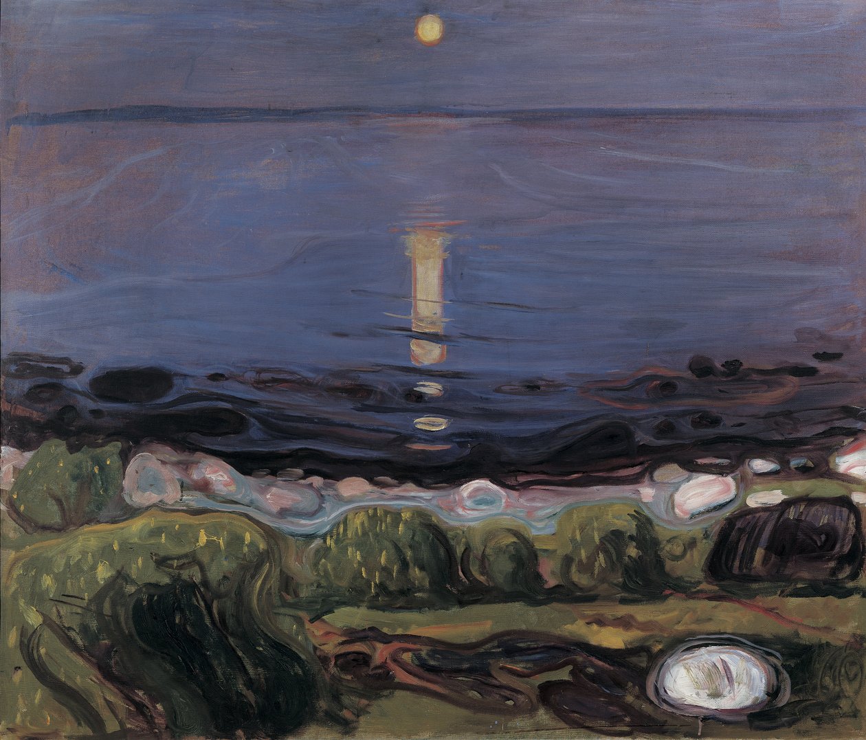 Nyári éjszaka a tengerparton alkotó: Edvard Munch