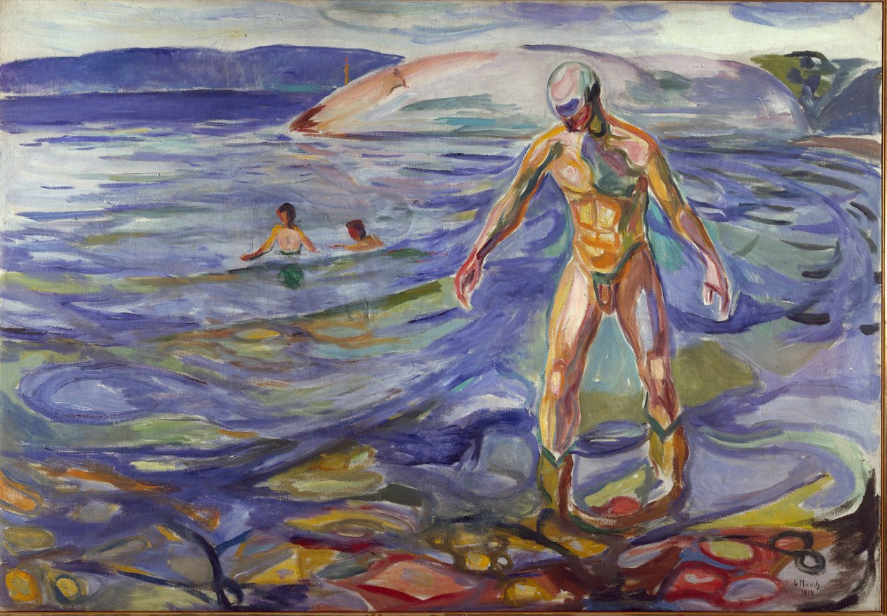 Edvard Munch (1863-1944) A fürdőző festménye 1918 V. 138x199,5 cm Oslo, Városi Művészeti Gyűjtemények alkotó: Edvard Munch