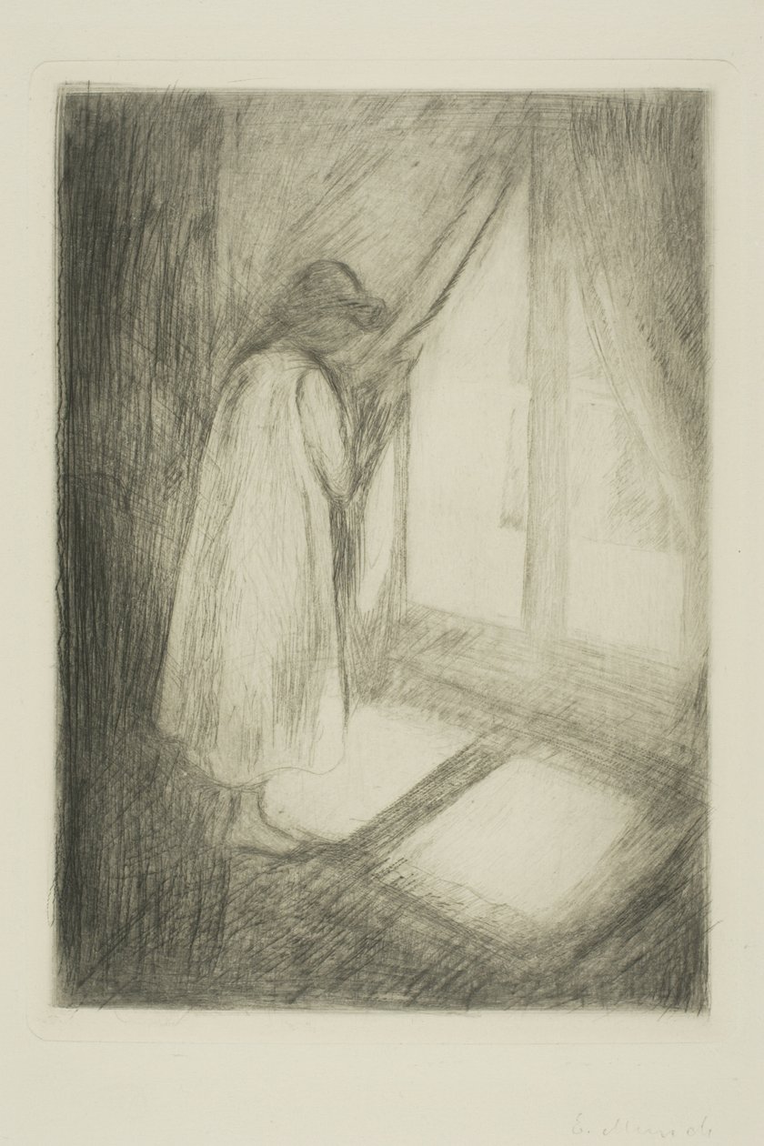 A lány az ablakban alkotó: Edvard Munch