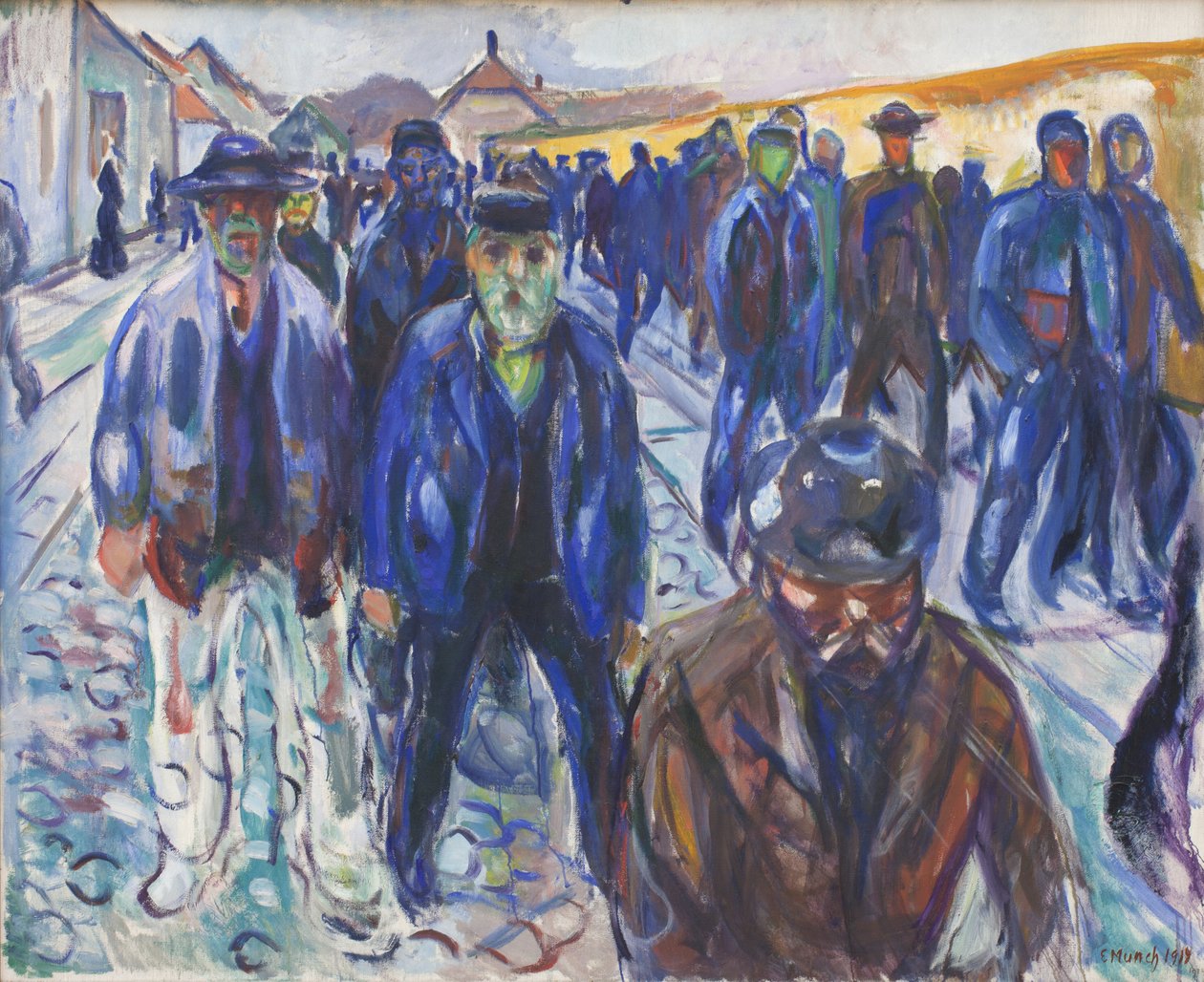 Munkások hazafelé alkotó: Edvard Munch