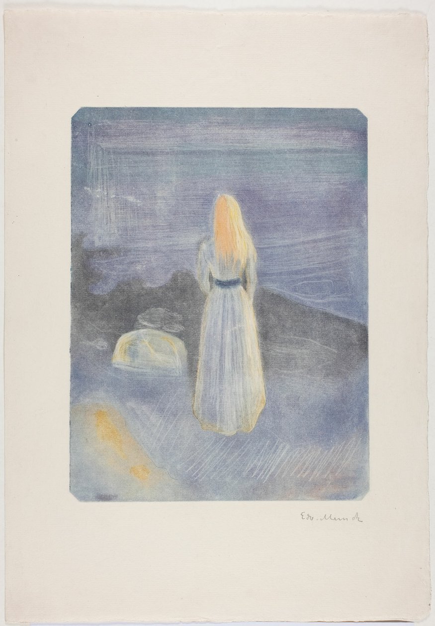 Fiatal nő a tengerparton alkotó: Edvard Munch