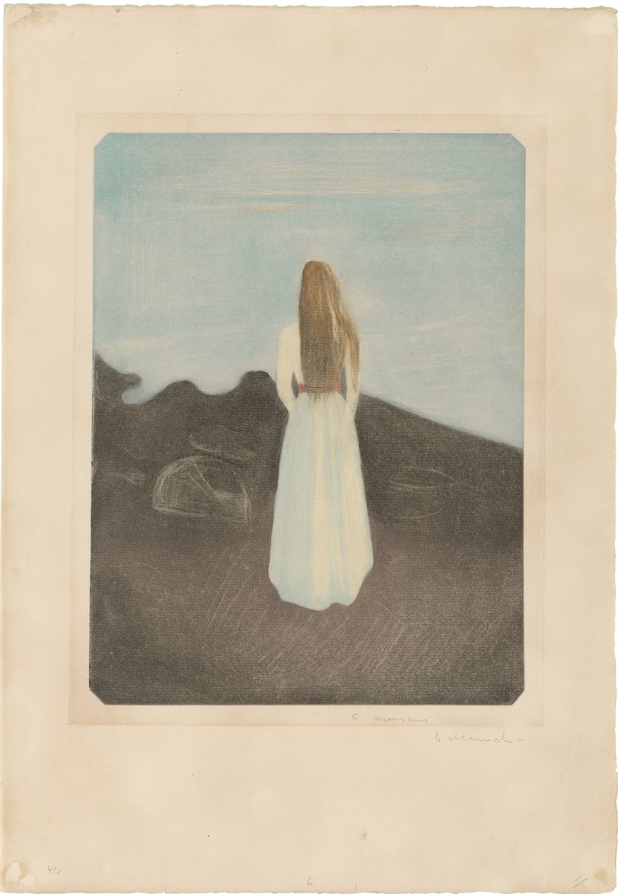 Fiatal nő a tengerparton alkotó: Edvard Munch