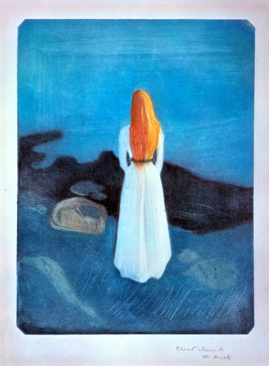 Fiatal nő a tengerparton, 1896 alkotó: Edvard Munch