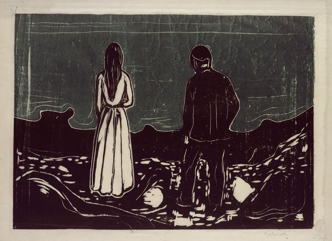 Két ember (A magányosak) alkotó: Edvard Munch